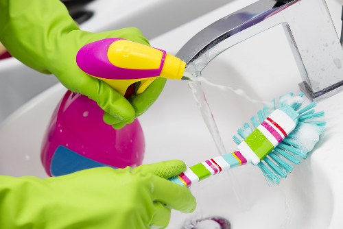 Detailed kitchen and bathroom cleaning before moving in